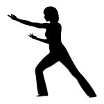 Tai Chi girl silhouette